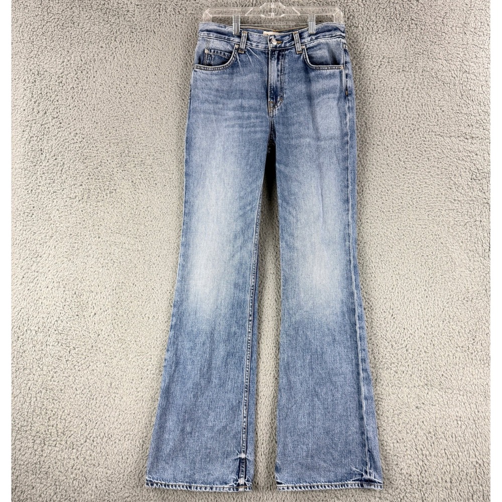 GRLFRND Beverly Blvd Flare Jeans Womens 26 Blue High Rise 100% Cotton Made USA